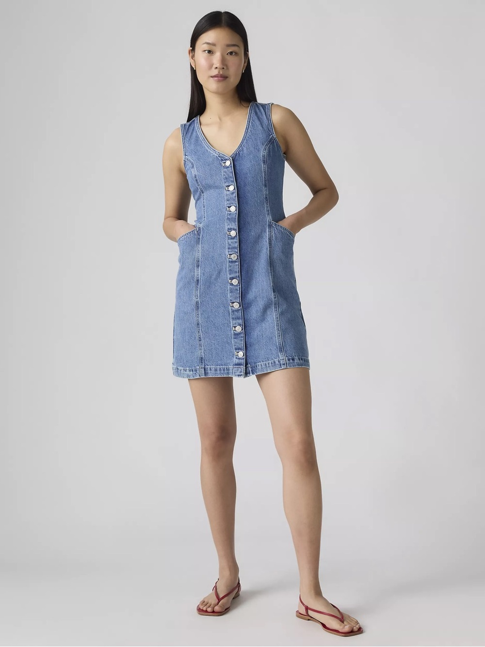 Levi's Blue Denim Mini Dress